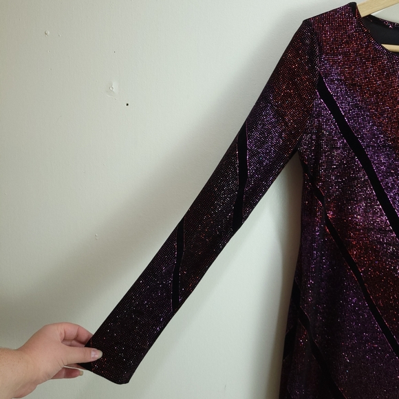 NWOT Topshop Sparkly Velour Dress - Picture 4 of 10